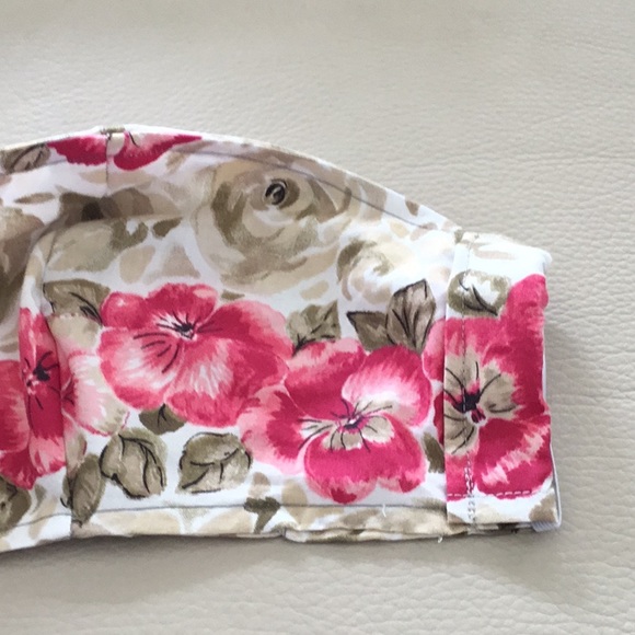Floral Tan & Pink Face Mask 2 layer W/ Elastic - Picture 6 of 8